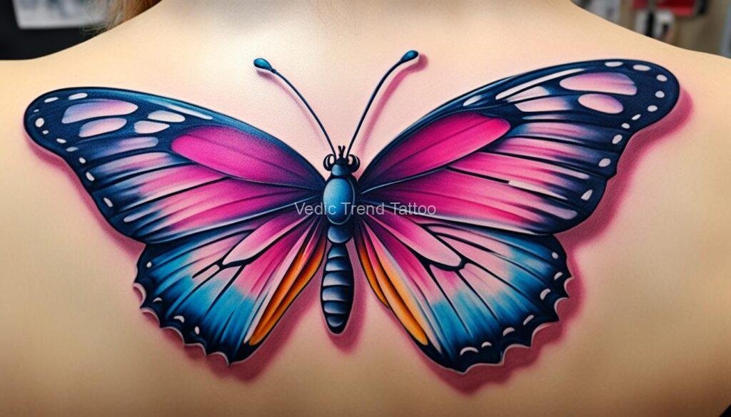 3D tattoo butterfly vedic trend tattoo