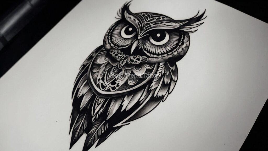 Celtic Owl Tattoo Vedic Trend tattoo
