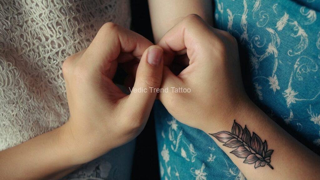 Best friend tattoos on female hands