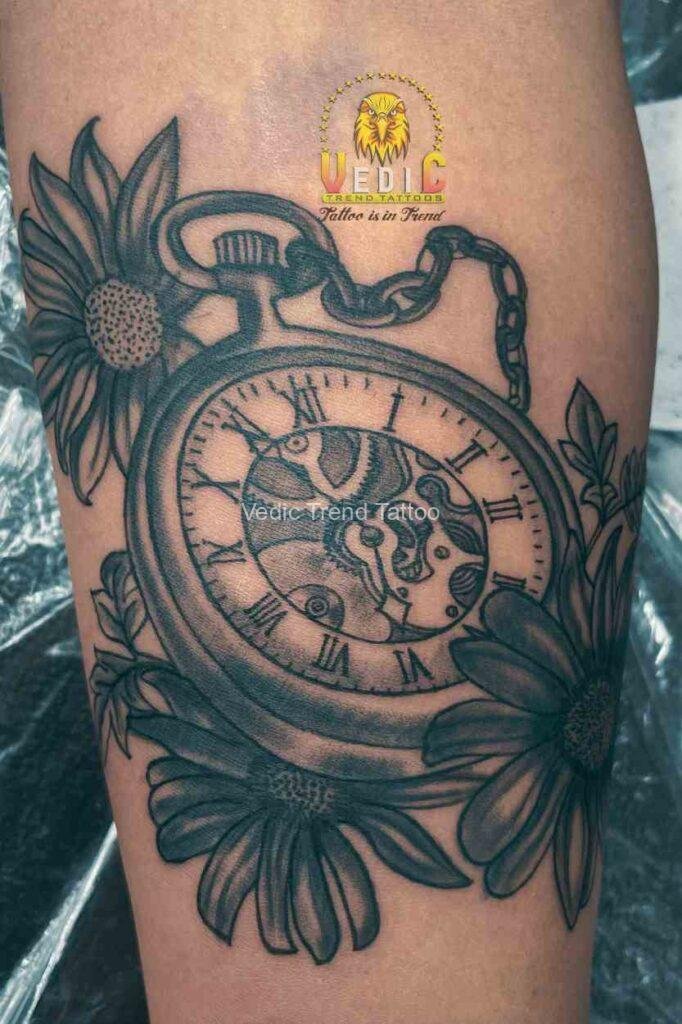 Tattoo Styles and Maintenance-Pocket-watch-tattoos-girl-hand-பச்சை குத்தும் கடை