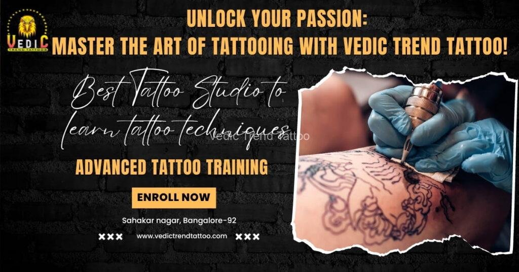 Tattoo training poster for student who searching for tattoo reaining-vedic trend tattoo-canada