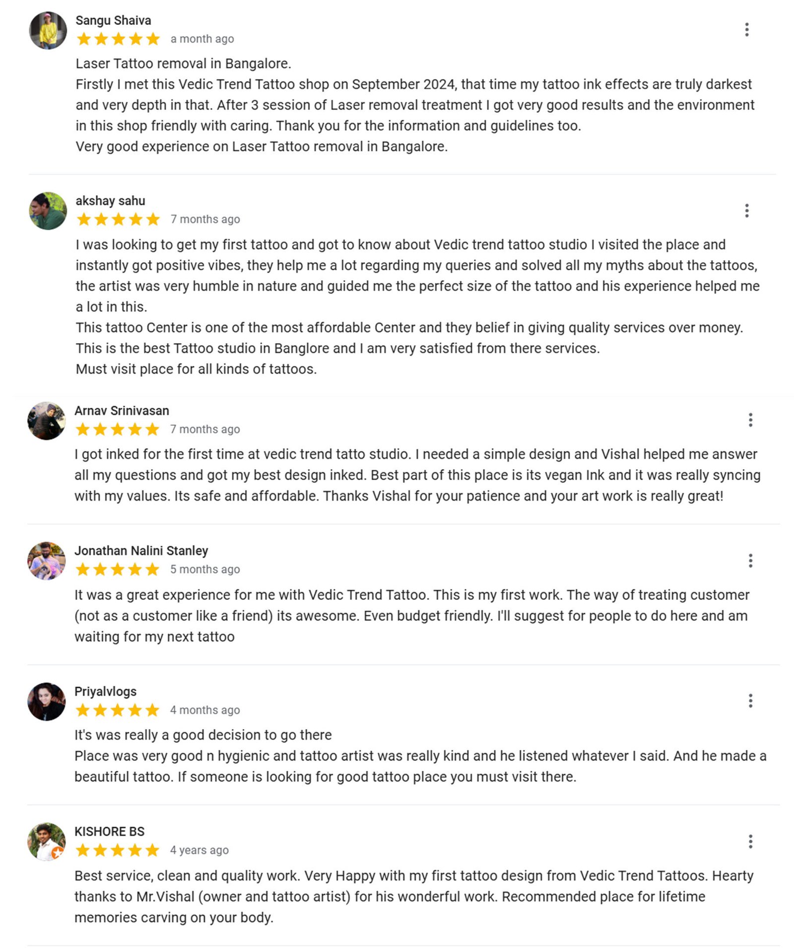 5 star ratting tattoo shop near me-vedic trend tattoo-bangalore